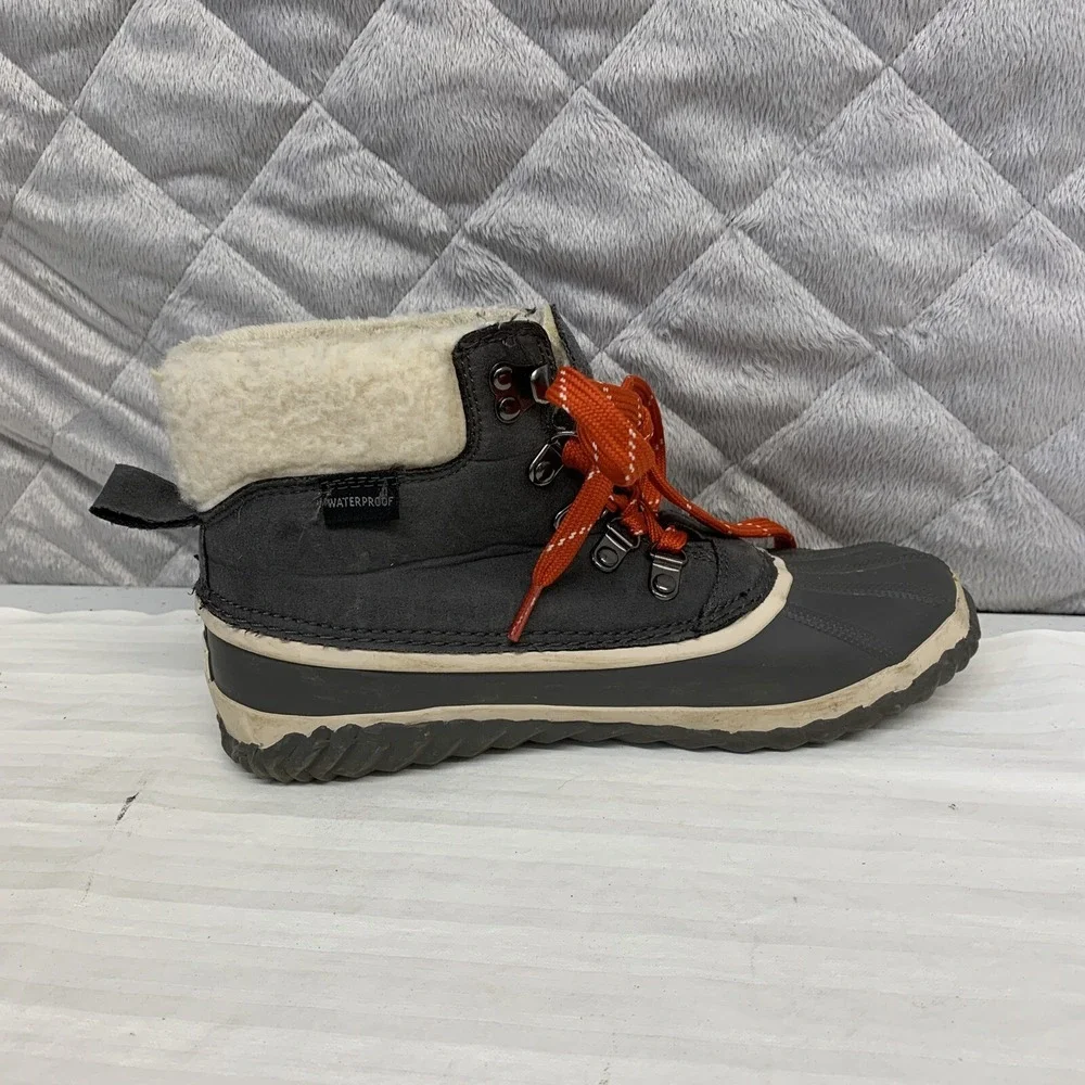 JBU Jambu Snow Boots‎ Womens 7.5M Waterproof Lace Up Faux Fur Lined Gray